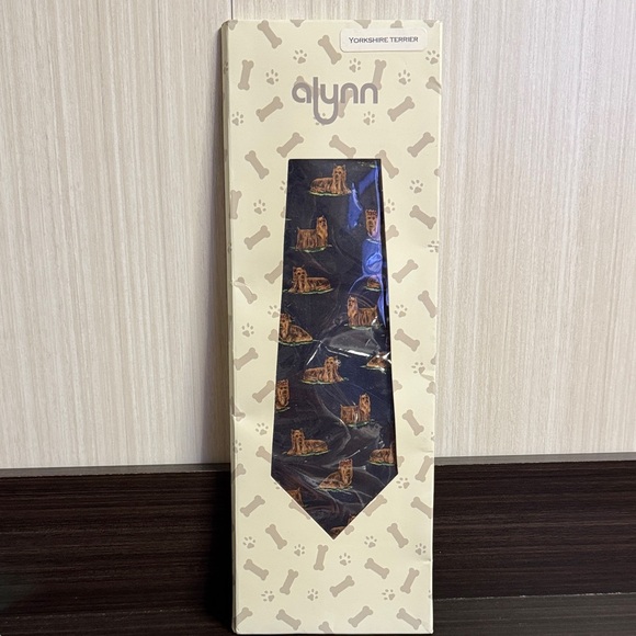 Alynn Other - Alynn Navy and Brown Yorkshire Terrier Tie